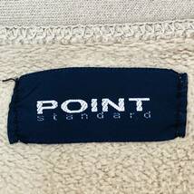 a01787 ヴィンテージ POINT standard カーディガン 長袖 綿100％ 裏起毛 厚手 L 薄いカーキ 無地 メンズ 万能 シンプルデイリーカジュアル_画像9