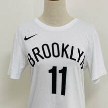 a01806 レア NIKE ナイキ NBA Tシャツ バスケシャツ IRVING 11 DRI-FIT 薄手 S 白 ビッグプリント 綿混 古着 スポーティーカジュアルルック_画像5