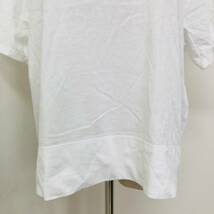 a01857 美品 ZARA ザラ Tシャツ 半袖 薄手 ハイネック EUR:L USA:L 白 無地 万能 ゆったり 合わせやすい 古着 シンプルデイリーカジュアル_画像6