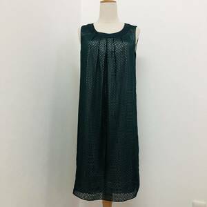 a02284 ultimate beautiful goods UNTITLED Untitled One-piece Nolley's made in Japan .. feeling lining equipped size 2 deep green lady's elegant ga- Lee сhick 