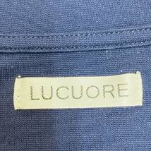 a02368 極美品 LUCUORE ルクオーレ レディース 長袖カットソー 袖レース Vネック 刺繍 S 紺 華やか 上品 万能 エレガントガーリーチック_画像8