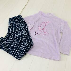 a02526 UNIQLO ユニクロ ルームウェア パジャマ ふわふわ ミニーマウス M レディース ガーリー 可愛い シンプルデイリーカジュアル