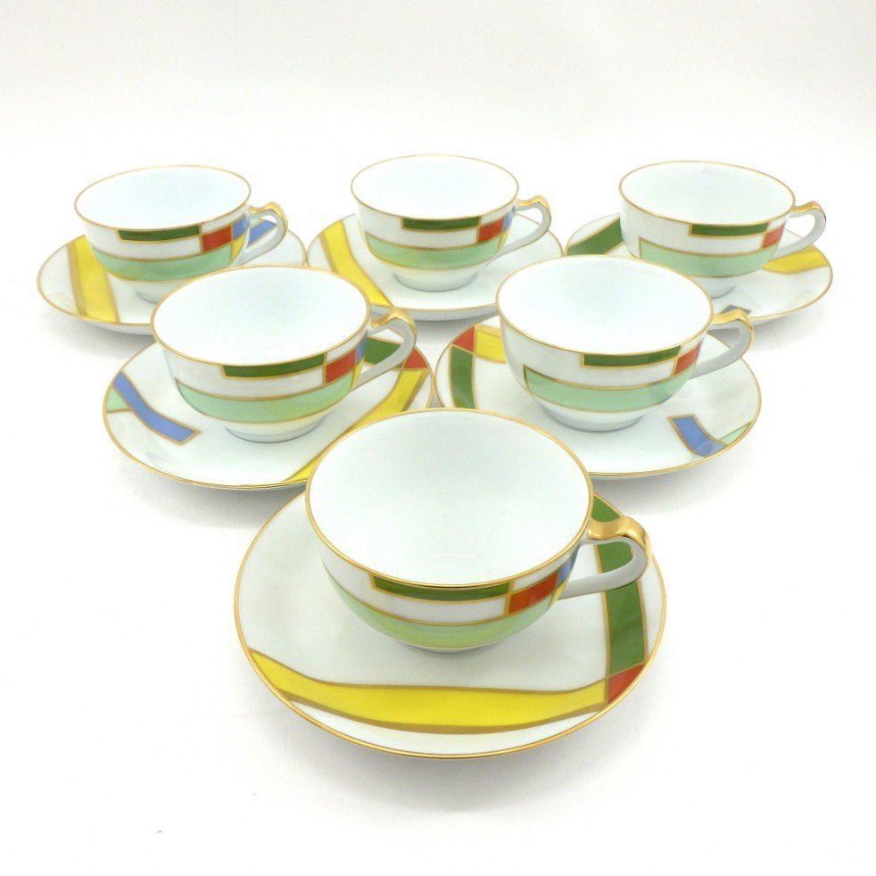 ラウンド 大倉陶園を凌ぐアール・デコの名品 東洋陶器 7点セット C&S