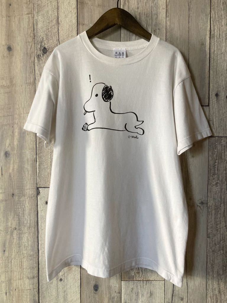 TETSUROD Snoopy Hand-Drawn artwork illustration Tetsurod T-shirt Kyary Pamyu Pamyu Nakano Ropeway Anono-chan USJ coordination Harajuku style Landmine style, M size, round neck, An illustration, character