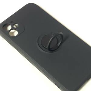 iPhone11 ケース 耐衝撃 CASE バンカーリング付 BB234 ブラック