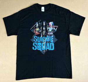 SUICIDE SQUAD 丸首Tシャツ L 未使用品 ブラック スーサイドスクワッド 映画Tシャツ GILDAN 