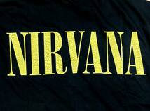 NIRVANA 割れプリント 丸首Tシャツ　GU　ブラック　Lサイズ　両面プリント　ニルヴァーナ　カート・コバーン　Kurt Cobain　_画像7