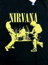 NIRVANA 割れプリント 丸首Tシャツ　GU　ブラック　Lサイズ　両面プリント　ニルヴァーナ　カート・コバーン　Kurt Cobain　_画像2