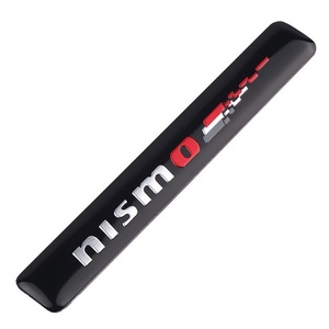 【送料込】NISMO エンブレムブレート ブラック　縦1.2ｃｍ　×　横8.5ｃｍ　5　