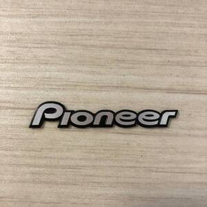 Pioneer パイオニア アルミ エンブレム プレート シルバー/ブラック carrzzeria カロッツェリア aa