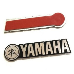 YAMAHA Yamaha aluminium emblem plate silver / black ba