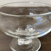 昭和レトロ ヴィンテージ 足付きグラス ガラス 食器 3個 セット アイス フルーツ 喫茶店 カフェ 懐かしい_画像5