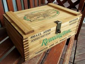 Remington Wooden Ammo Box SHOTGUN SHELLS／レミントン 弾薬箱 木製 ショットガンシェル ヴィンテージVer.