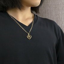 18金 ネックレス トップ メンズ 喜平 ブラウンダイヤモンド 1ct 一粒 大粒 猪目 ペンダント イエローゴールドk18 キヘイ 男性_画像8