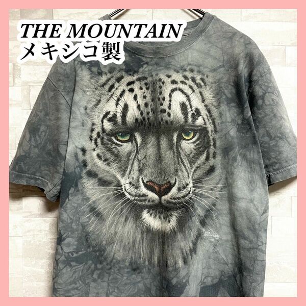 【THE MOUNTAIN】ザマンウテン　タイダイ柄　虎柄プリント　メキシコ製　ユニセックス　レディース　婦人　XLサイズ　トラ柄