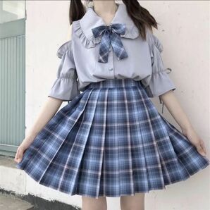 【サニーステップ】サイズXL 制服　jk ブルー系