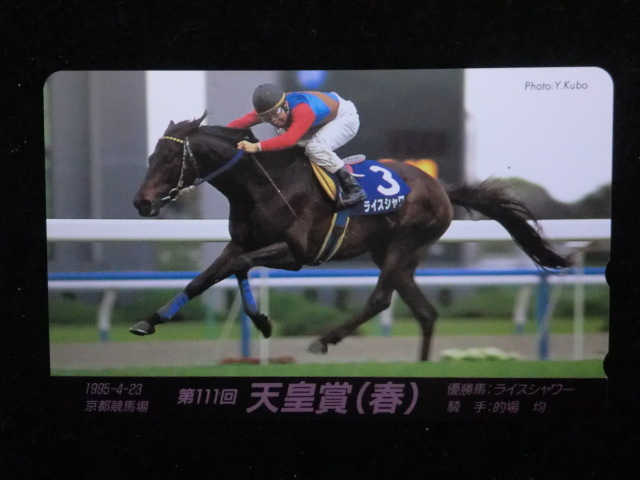 ギフト テレカ テレホンカード 競馬最強の法則 ライスシャワー