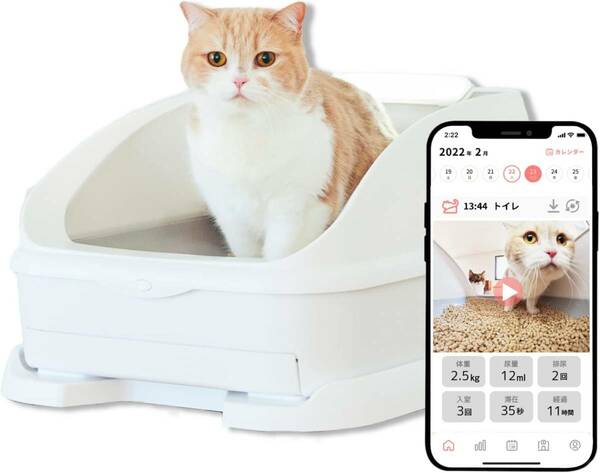 猫 トイレ スマートトイレ【獣医師 共同開発】 健康管理 尿量 尿回数 体重