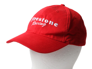 デッドストック ■ ファイアストン レーシング ベースボール キャップ フリーサイズ 新品 帽子 企業物 ブリジストン オフィシャル ナスカー