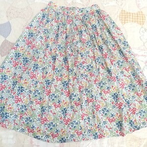 ブリアージュ　リバティ ウッドハム柄　ロングスカート　S　LIBERTY　タナローン　花柄　Brillage