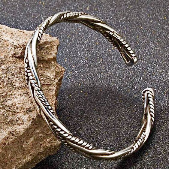 Tiffany&co 希少 ティファニー ヴィンテージ 編み込み シルバーカフ