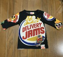 JAMジャム☆ハンバーガー☆110cm☆半袖Tシャツ☆七分袖☆黒色☆男の子女の子兼用_画像1