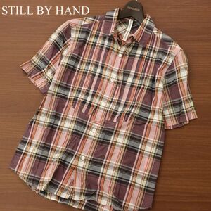 STILL BY HAND スティルバイハンド 春夏 半袖 チェック★ シャツ Sz.46　メンズ 日本製　C3T05807_6#A