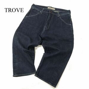 TROVE トローヴ 春夏 真紺★ クロップド丈 テーパード デニム パンツ ジーンズ Sz.1　メンズ 日本製　C3B02495_6#P