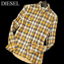 DIESEL ディーゼル 通年 長袖 チェック★ ボタンダウン 二重織り★ シャツ Sz.S　メンズ　C3T06373_7#C_画像1