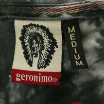 geronimo ジェロニモ 春夏 半袖 絞り染め ビッグロゴ刺繍★ カットソー Tシャツ Sz.M　メンズ　C3T06503_7#D_画像7