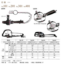 ◆栄ヒルズ アニマルトラップ Cタイプ No,401 ：小 中動物・罠・トラップ・捕獲器・トラバサミ④_画像5