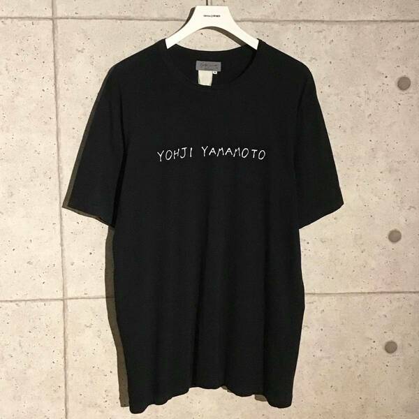 ONtheCORNER ITEM No.1372/YohjiYamamoto POURHOMME ヨウジヤマモトプールオム ハンドペイントロゴカットソー 80's〜90's 丸ロゴ