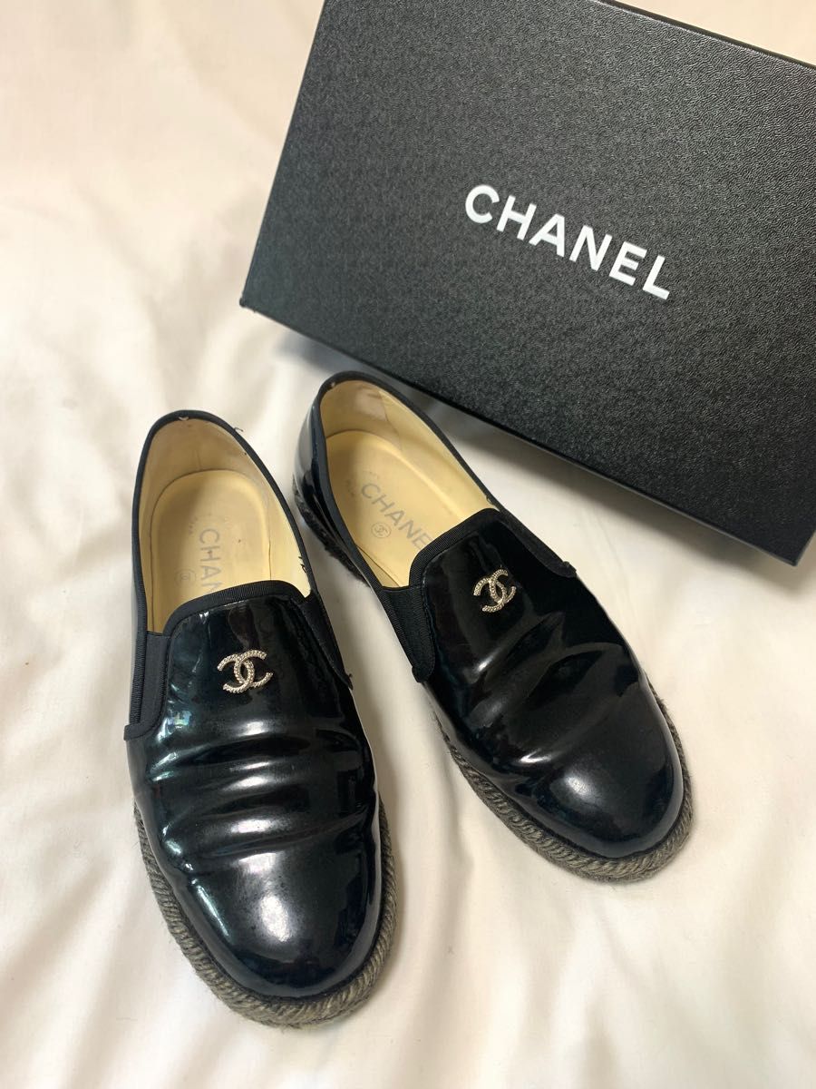 CHANEL シャネル シューズ 靴 ローファー デニム レースアップ|PayPay