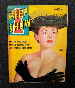 1952年 Peep Show magazine 洋書 ピープショー・マガジン/ピンナップガール/グラビア 女性モデル/ショーガール/メンズ・ヴィンテージ