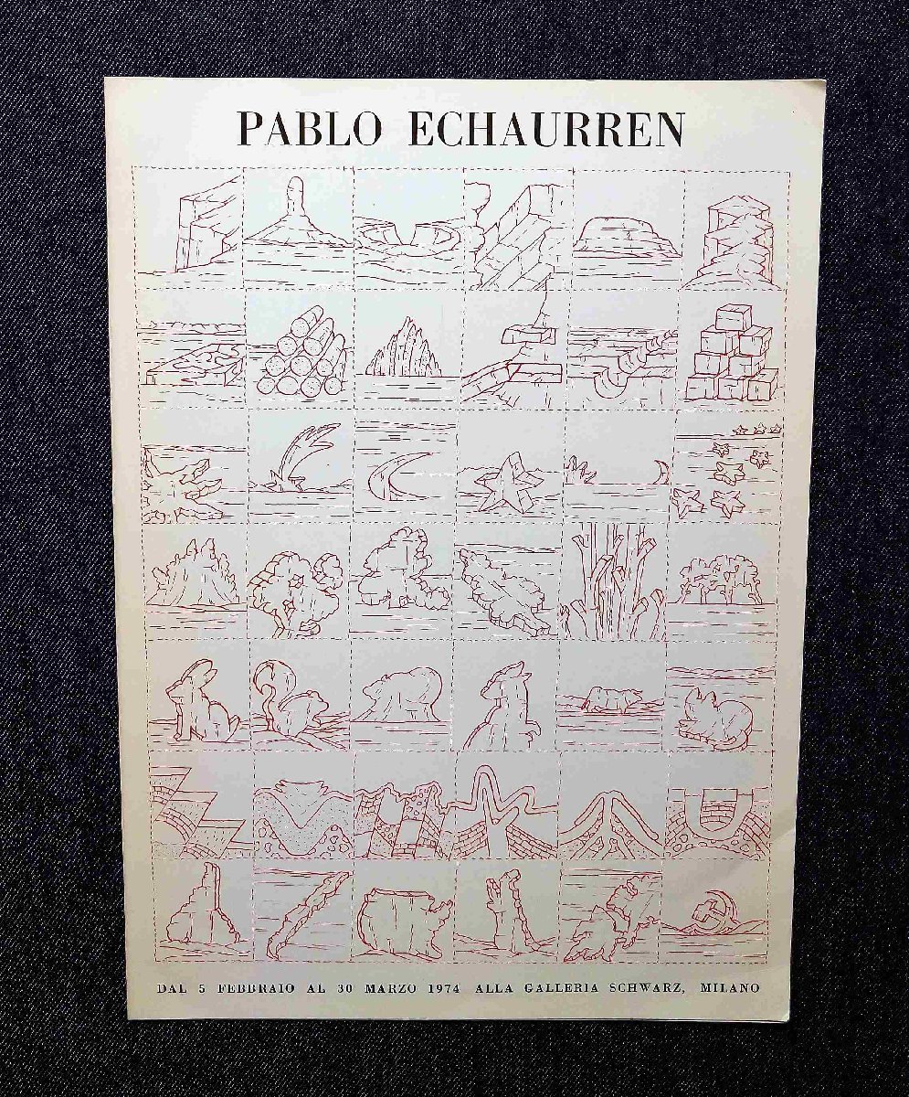 1974 Pablo Echaurren, fils de Roberto Matta, illustration pour la Galleria Schwarz, Peinture, Livre d'art, Collection, Livre d'art