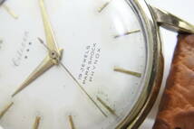 新本中三針最高級品☆1950～60年代頃製　CITIZEN　新本中三針3ツ星１４K５０M　金張　19石　手巻紳士腕時計　　中古逸品_画像3
