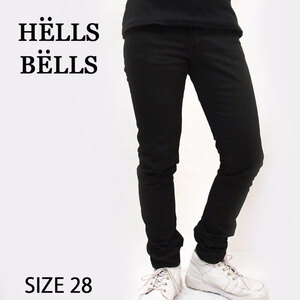 新品 HELLS BELLS ストレッチ スーパースキニーパンツ ブラック 28