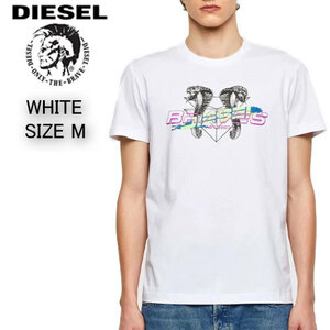 新品 DIESEL ディーゼル クルーネック プリントTシャツ T-DIEGOS-E35 ホワイト M