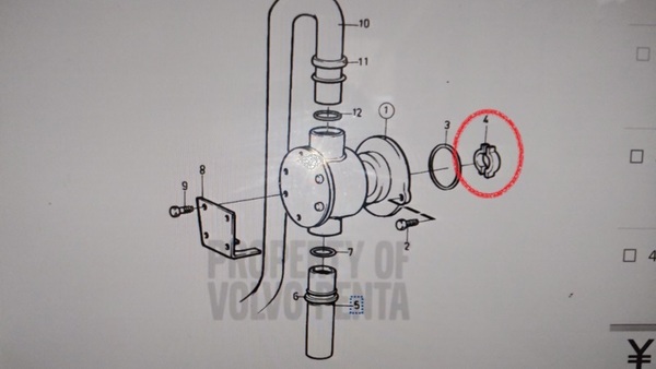 必需品ボルボ純正/シーポンプカップリング