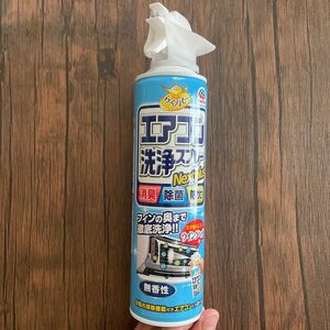 らくハピ エアコン洗浄スプレー Nextplus 消臭除菌防カビも [無香性 420mL]