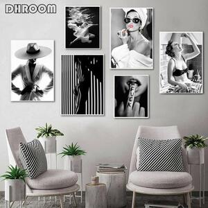  new goods! *1 sheets select * fashion wall art black white poster Home interior picture 