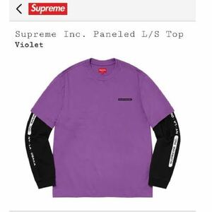 Supreme inc paneled l/s Tee ロンT Tシャツ　シュプリーム　シュプ　ロングスリーブ　box small ボックス