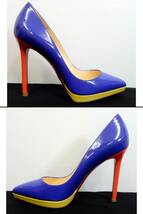 k-790/Christian Louboutin パンプス ハイヒール/37(目安：23.5cm)/PIGALLE PLATO 120/パープル レッド レアカラー/クリスチャンルブタン_画像6