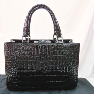 [ price cut negotiations is from the question column!][POLA:amian] high class crocodile ( black ) one shoulder bag * tag attaching unused goods * fine quality feeling .. talent!!