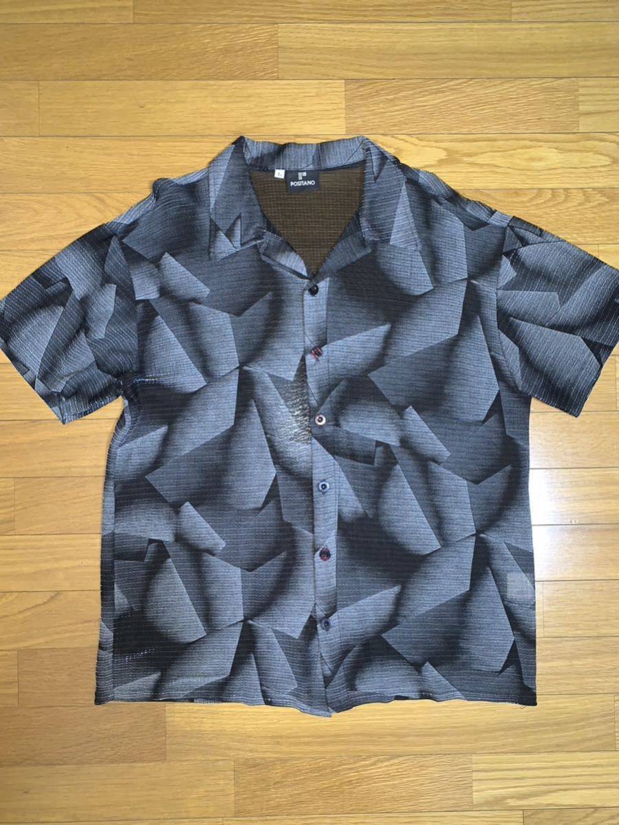 激レア 80's POSITANOビンテージ レーヨンシャツ オンブレ ラメ