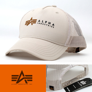 メッシュキャップ 帽子 メンズ アルファ インダストリーズ ALPHA INDUSTRIES ベージュ系 140142020 フリーサイズ