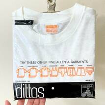 希少《 Dead Stock(1Wash) / Raglan Sleeve / 綿100% 》70s80s デッド【 ALLEN-A dittos ビンテージ 白 ラグラン Tシャツ L アメリカ製 】_画像9