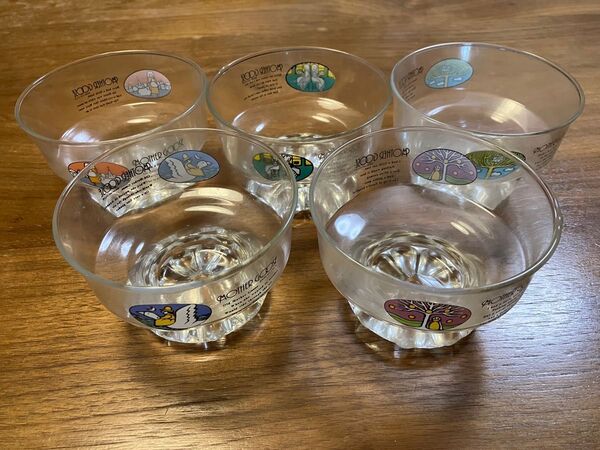 昭和レトロ デザートカップ5個セット