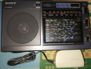 ICF-EX5MK2 Sony SONY beautiful goods reception verification settled AM FM wide FM radio NIKKEI short wave radio supply of electricity adaptor owner manual attaching baseball disaster prevention stock horse racing 133245