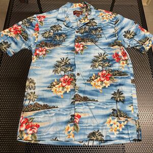 USA製（Hawaii）アロハシャツ ハワイアンシャツ Mサイズ 大きめです シワあり